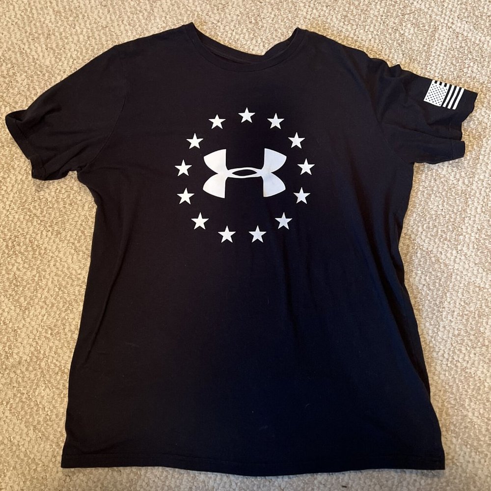 Under Armour 1333350 Men's Academy UA Freedom Flag Graphic T-Shirt, Small